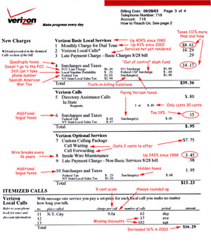 Image of phone bill